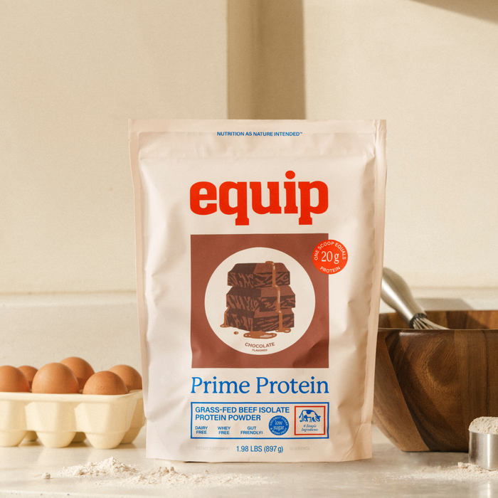 Equip Prime Protein bag in a kitchen